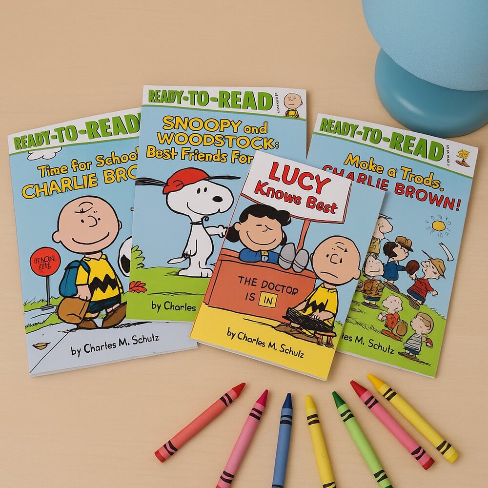 Peanuts Ready-to-Read Books Set • Charlie Brown & Snoopy • Level 2 • NEW